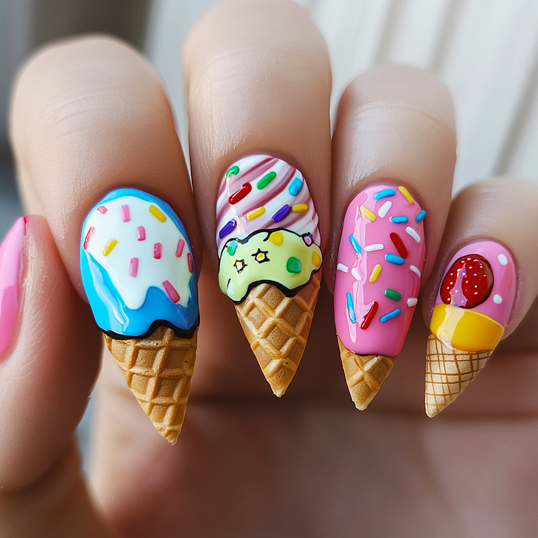 Artful ice cream nail art Kalsten