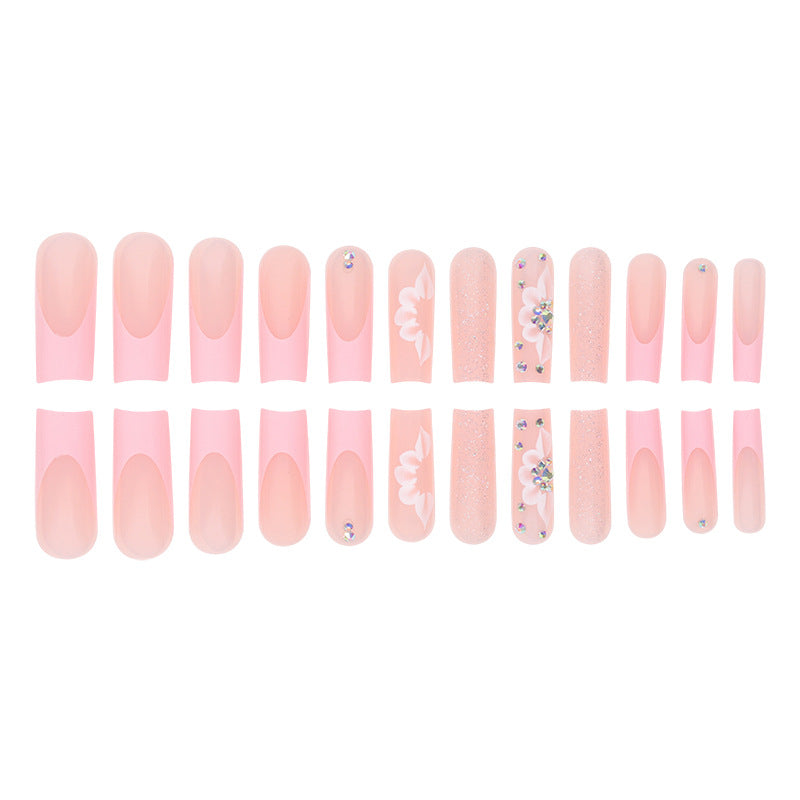 Glamorous Floral Press-On Nail Set Kalsten