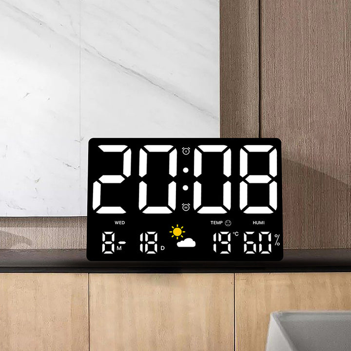 Digital wall decoration clock with temperature and humidity display Kalsten