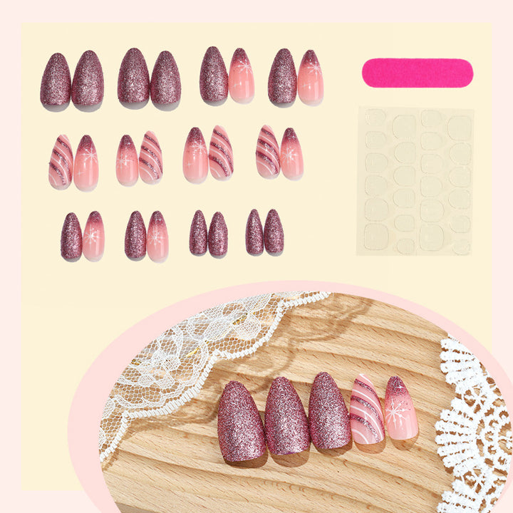 Glamorous Glittery Press-On Nail Collection Kalsten