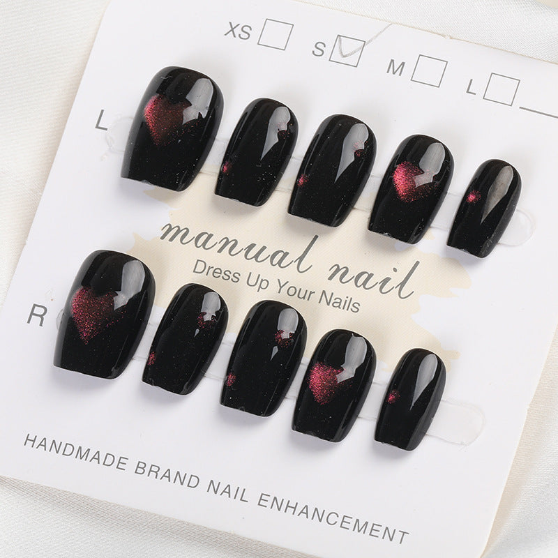 Heart Pattern Press-On Nail Set Kalsten