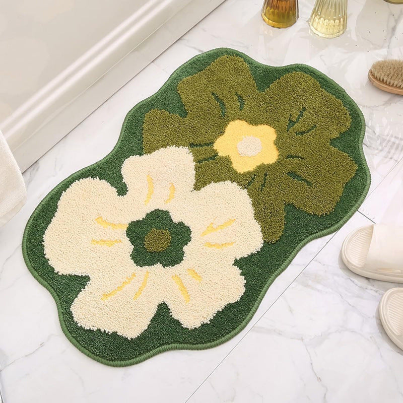 Flower Pattern Bath Mat