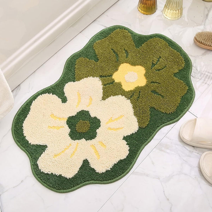 Flower Pattern Bath Mat