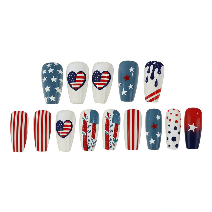 Creative and patriotic art nails Kalsten