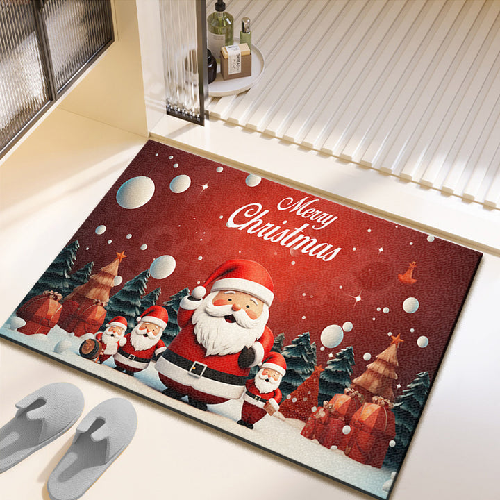 Festive Christmas-Themed Bath Mat Kalsten