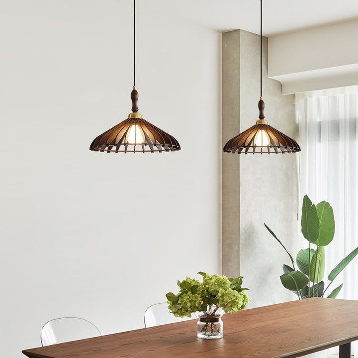 Artistic Wooden Pendant Light