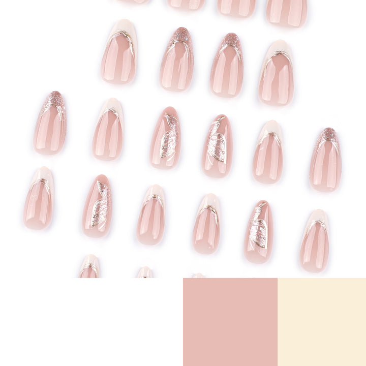 Elegant Stiletto Nails with Glitter and Spike Decorations Kalsten