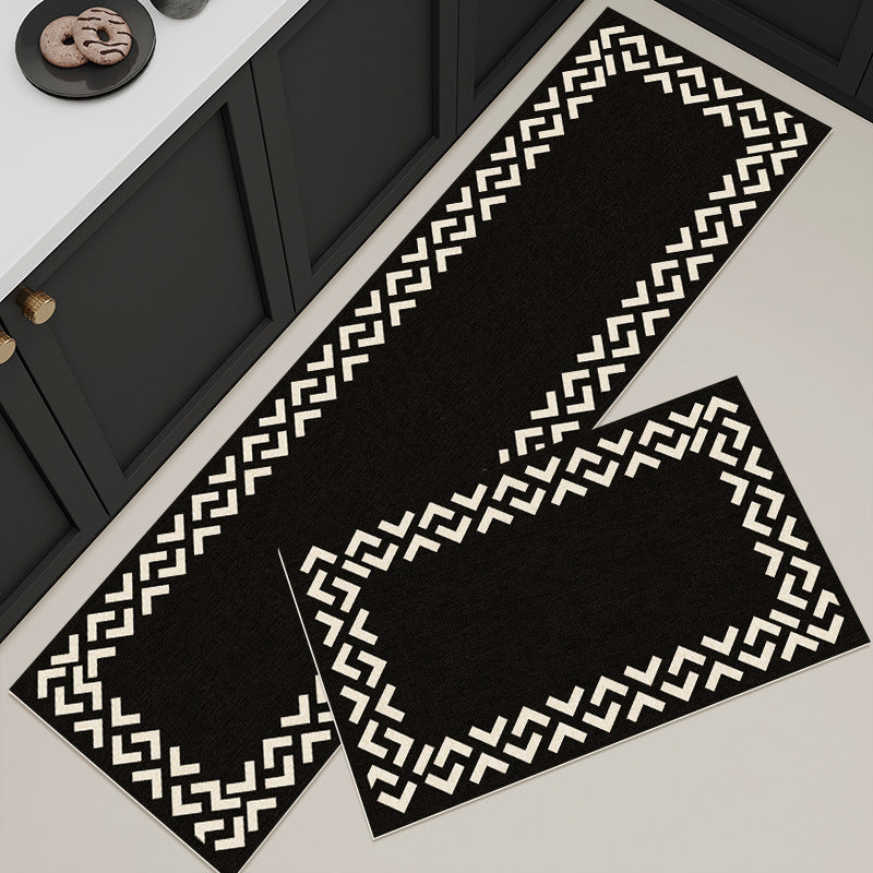 Modern Geometric Kitchen Runner Mat for Home