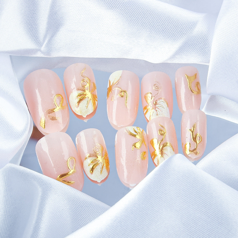 Elegant Floral Nail Art Design Kalsten