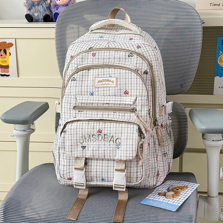 Cute Heart-Embellished Casual Backpack Kalsten