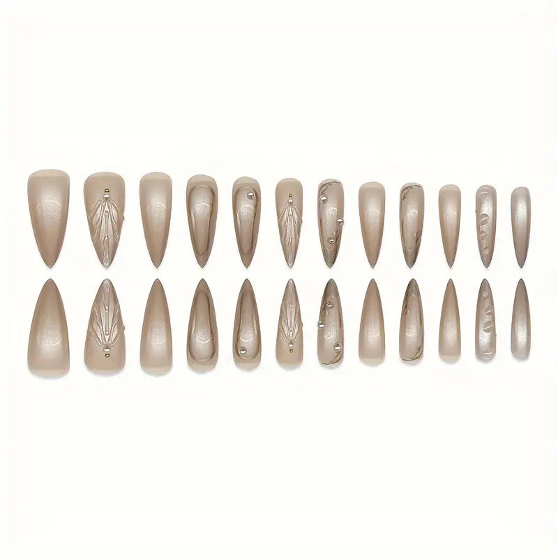 Premium Decorative Press-On Nail Extensions Kalsten