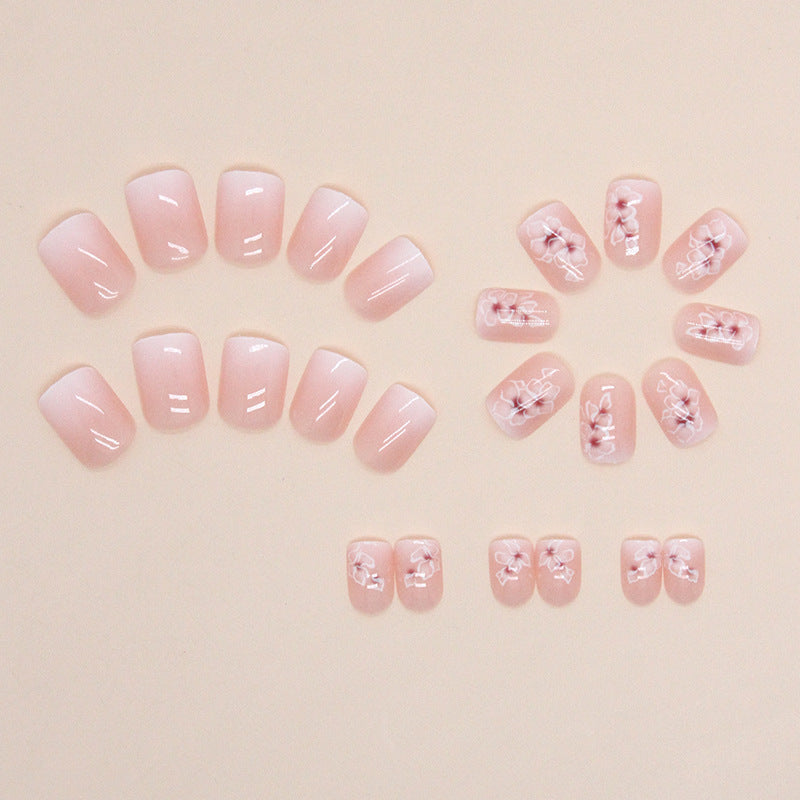 Elegant Floral Print Nail Art Tips Kalsten
