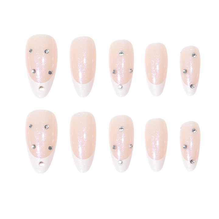 Glamorous Stiletto Press-On Nails with Rhinestone Accents Kalsten