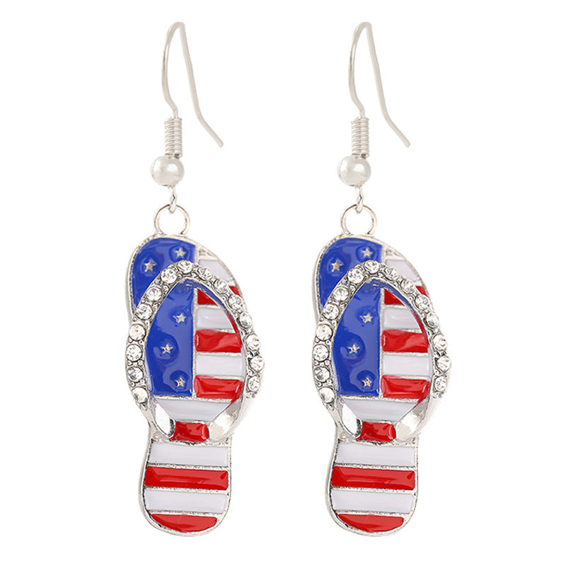 Women nan enamel horseshoe earrings with star motif and fishhook closure Kalsten