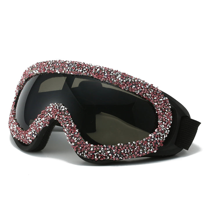 Ladies sporty ski goggles with glamorous crystal embellishments Kalsten