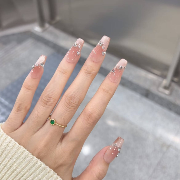 Premium Rhinestone-Embellished Press-On Nails Kalsten