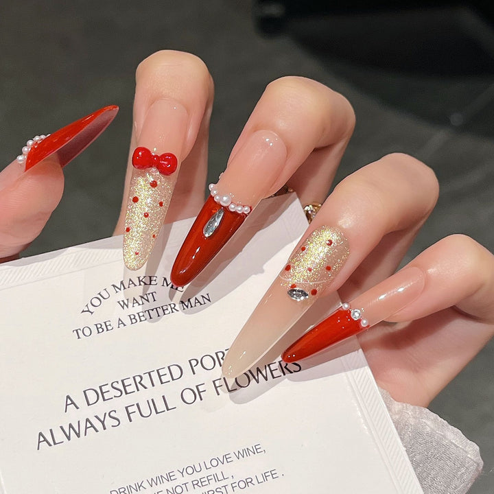 Festive Themed Press-On Nail Extensions Kalsten