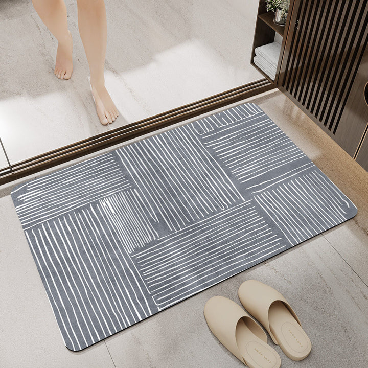 Stylish Geometric Pattern Bathroom Mat Kalsten