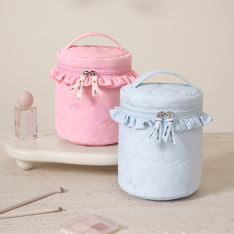 Quilted Makeup Storage Canister Kalsten