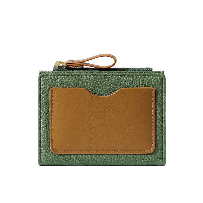 Textured  Leather Zippered Card Holder Kalsten