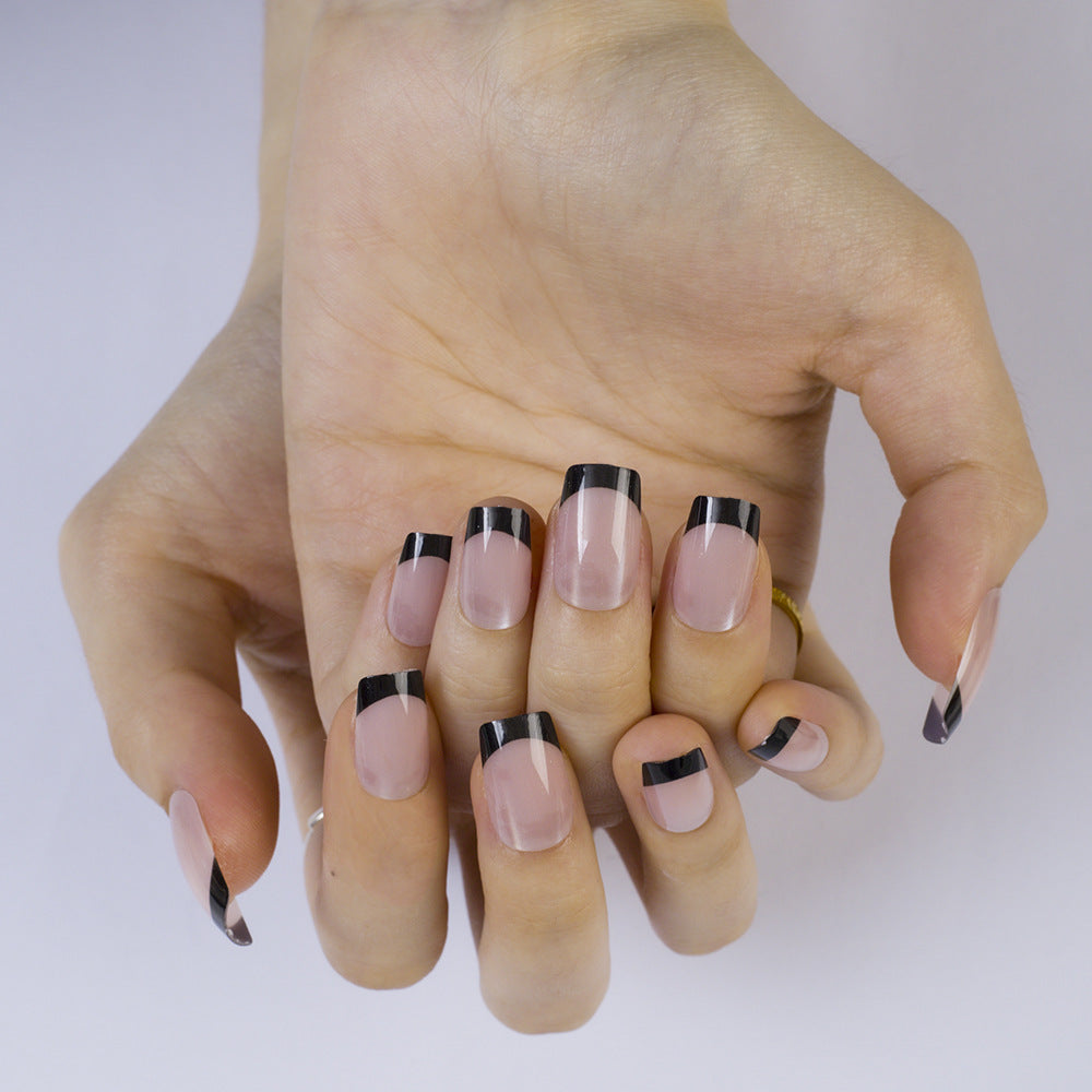 Artificial nails with contrasting French design Kalsten