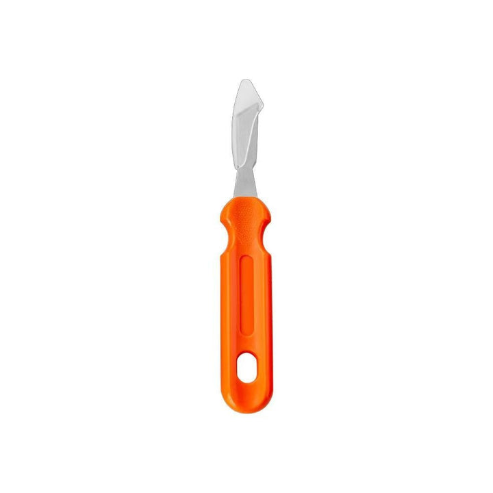 Curved serrated fillet and boning knife for fish and seafood