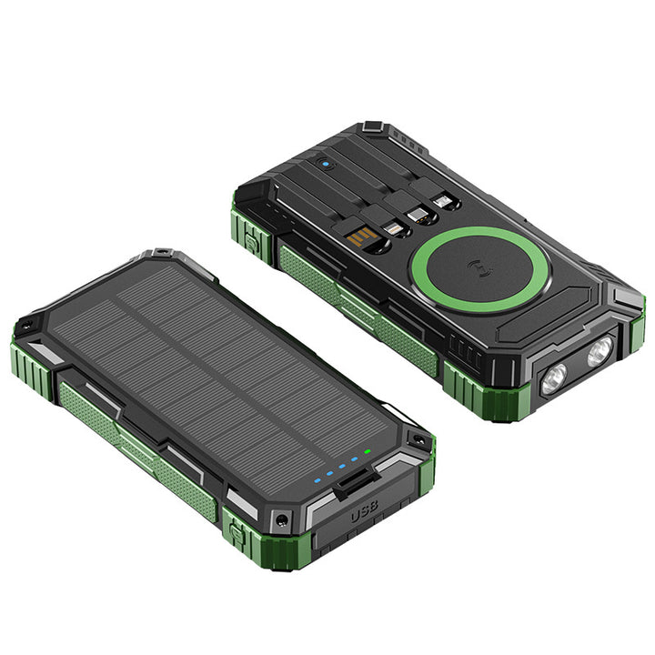 Robust Solar Power Bank with Multifunctional Connections Kalsten