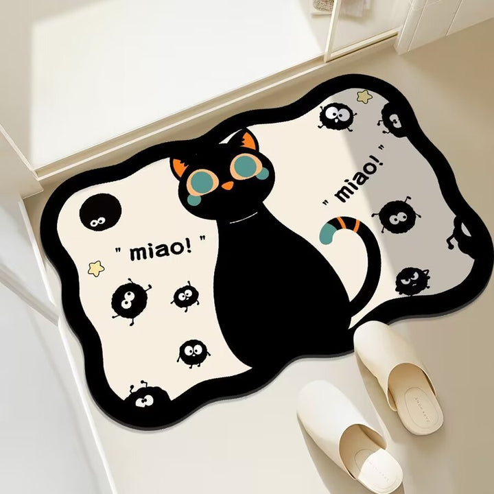 Fun Cat-Themed Bathroom Mat Kalsten