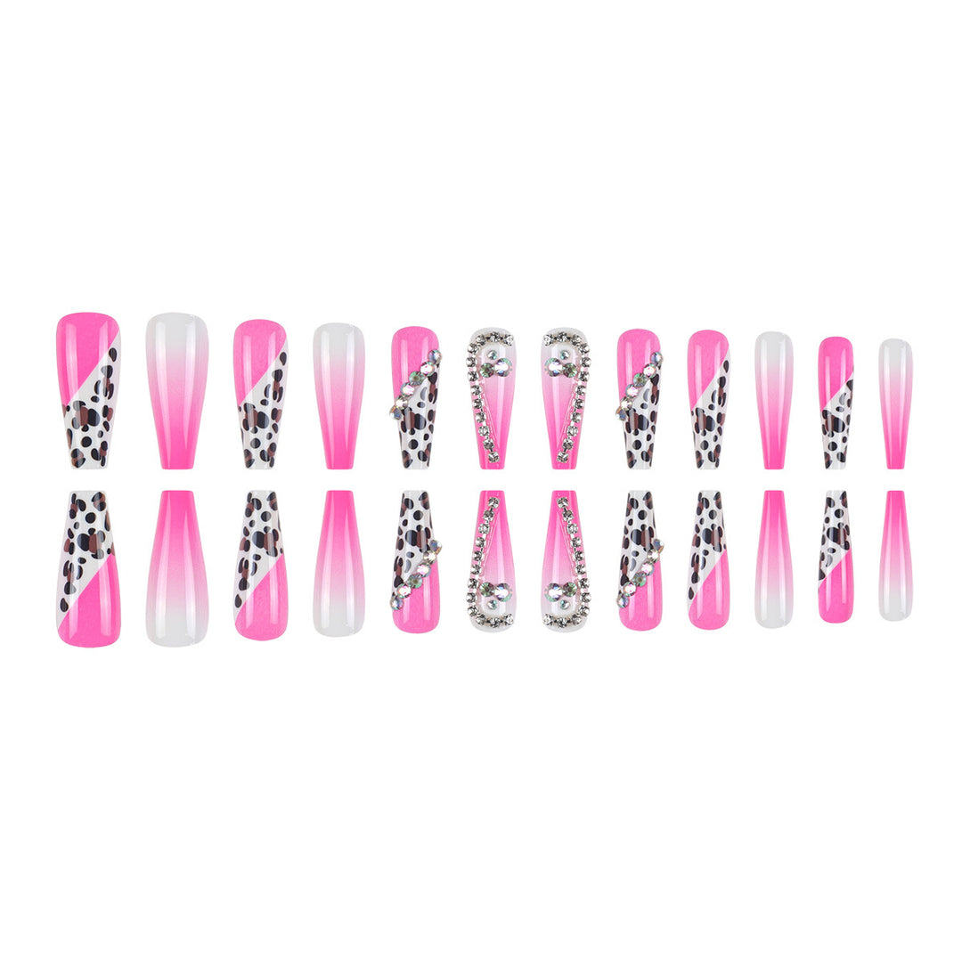 Glamorous Stiletto Press-On Nail Set with Gem Accents Kalsten