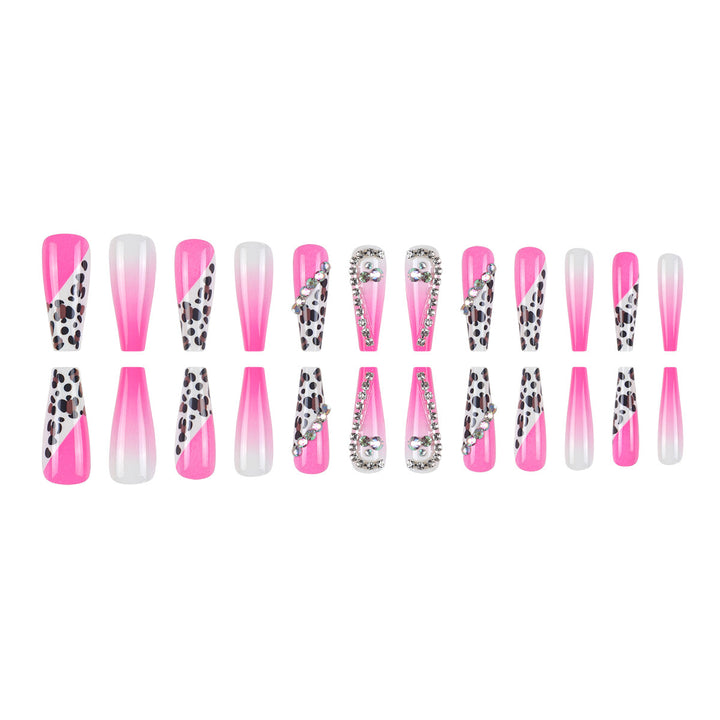 Glamorous Stiletto Press-On Nail Set with Gem Accents Kalsten