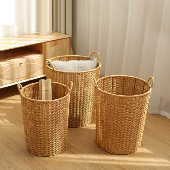 Handwoven Round Laundry Hamper Kalsten