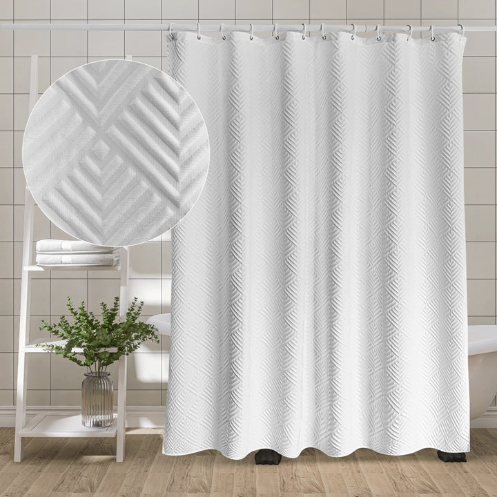 Textured Waterproof Shower Curtain Kalsten