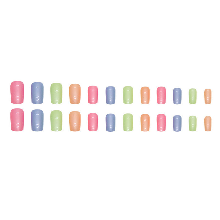 Iridescent Metallic Press-On Nail Set Kalsten