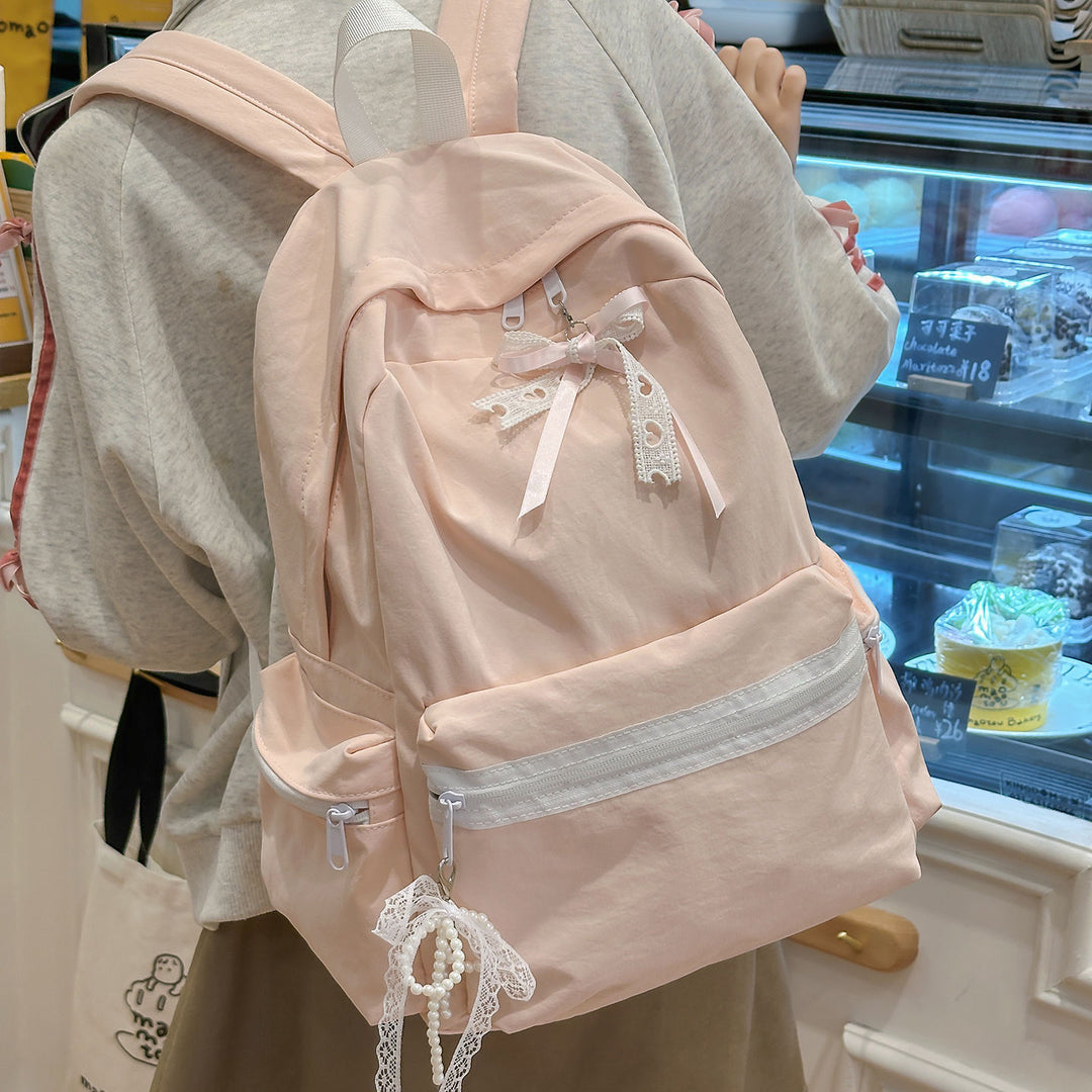 Decorative Bow-Detail Backpack Kalsten