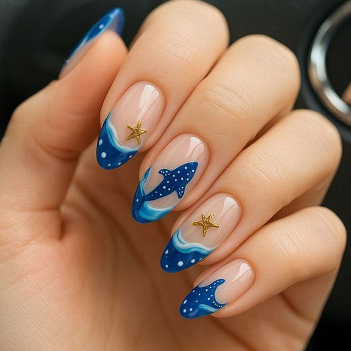 Artistic Ocean-Themed Nail Art Set Kalsten