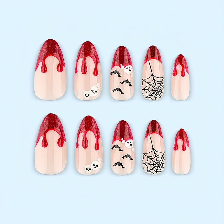 Halloween-style Kunstnagelset Kalsten
