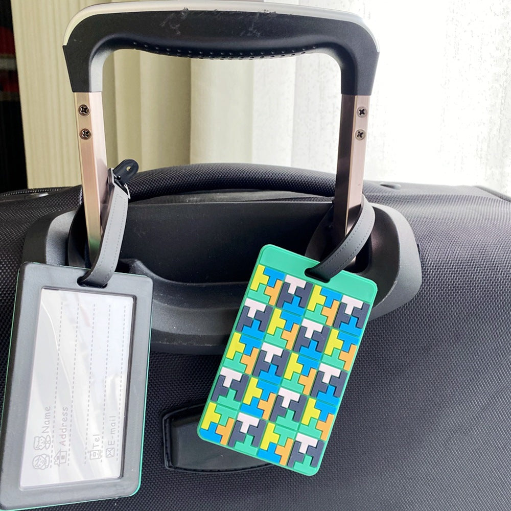 Vibrant Puzzle Pattern Luggage Tag Kalsten