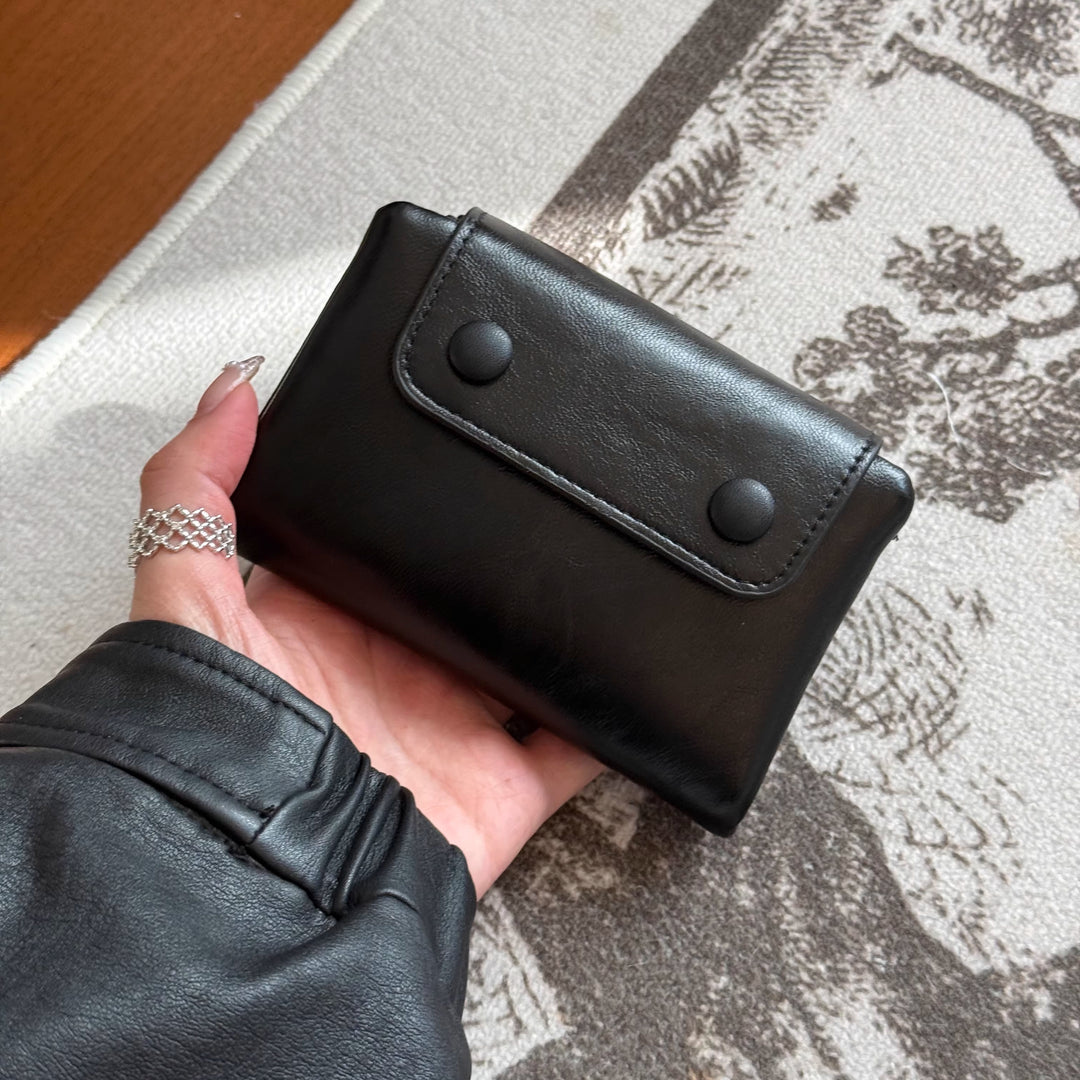 Compact Leather Cardholder Wallet