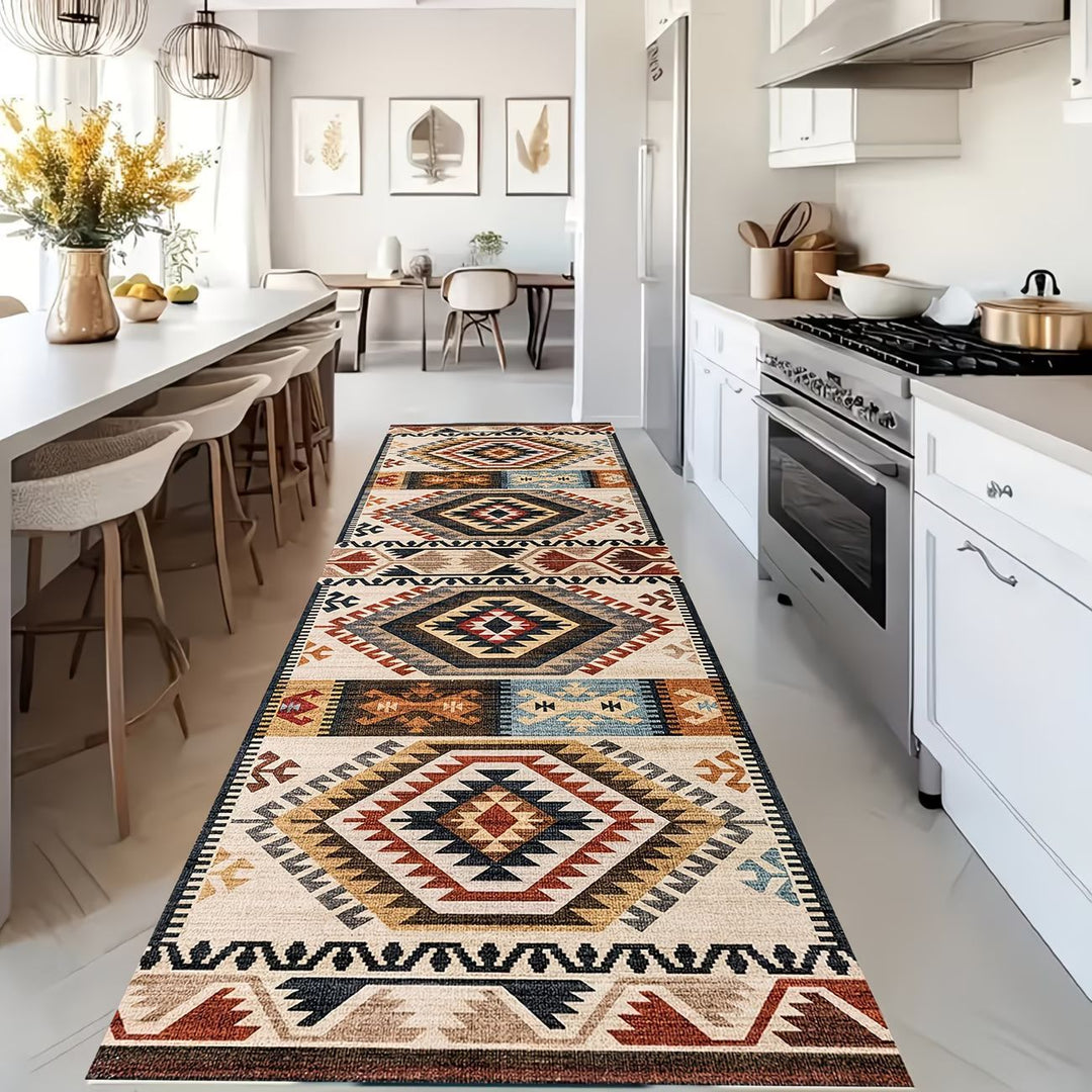 Geometric Patterned Runner Rug