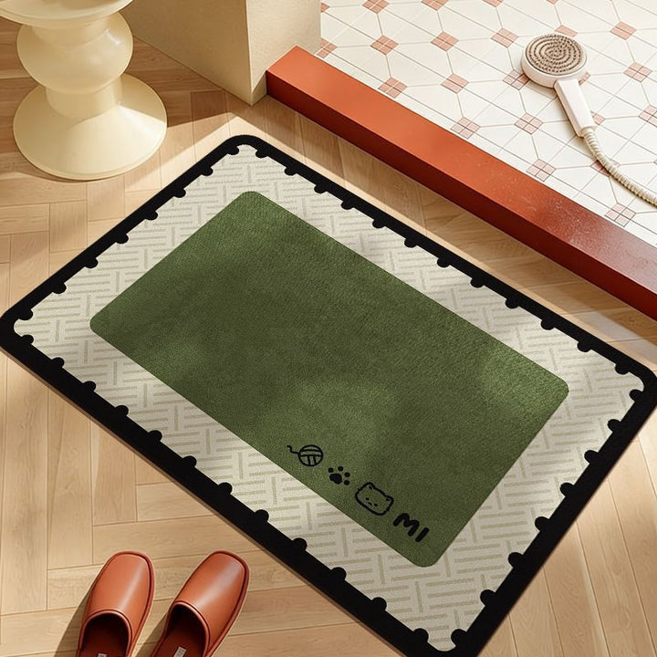 Decorative Cat-Themed Bath Mat