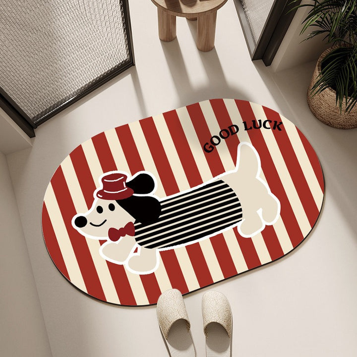 Playful Cartoon-Themed Bath Mat Kalsten