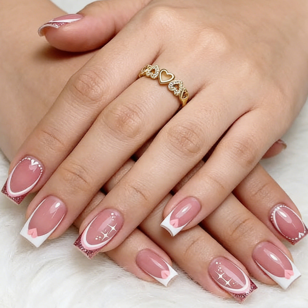 Elegant French Tip Gel Nail Set Kalsten