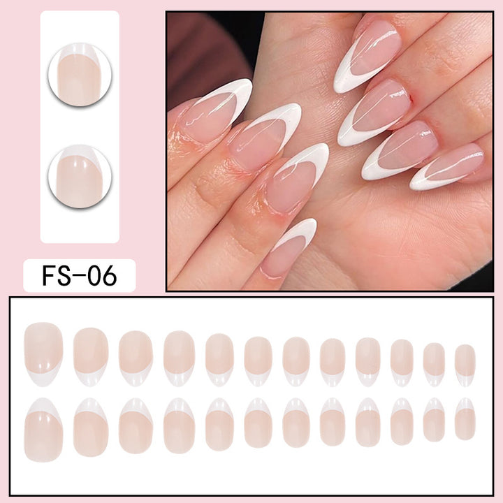 Elegant Stiletto Press-On Nails with French Tips Kalsten