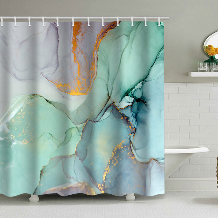 Artistic Marble Print Shower Curtain Kalsten