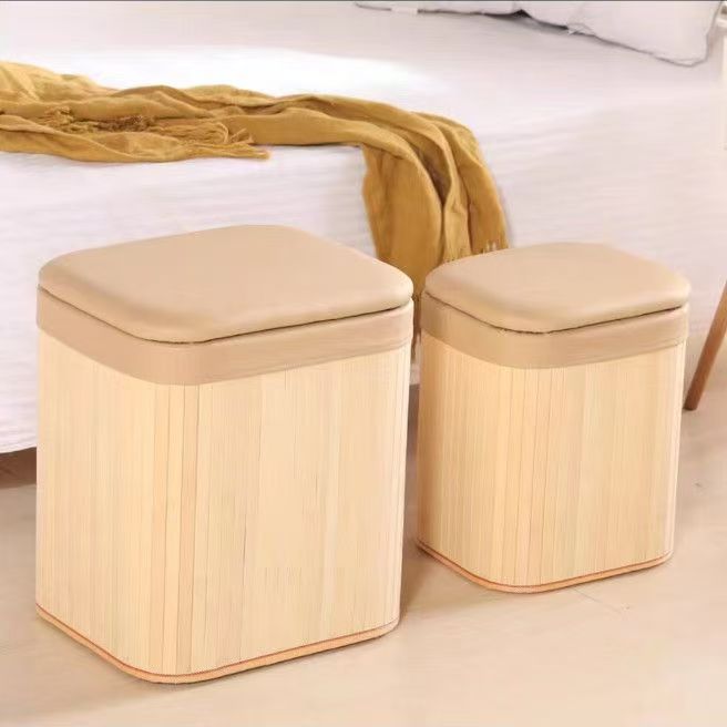Multifunctional Stool Made of Natural Material Kalsten