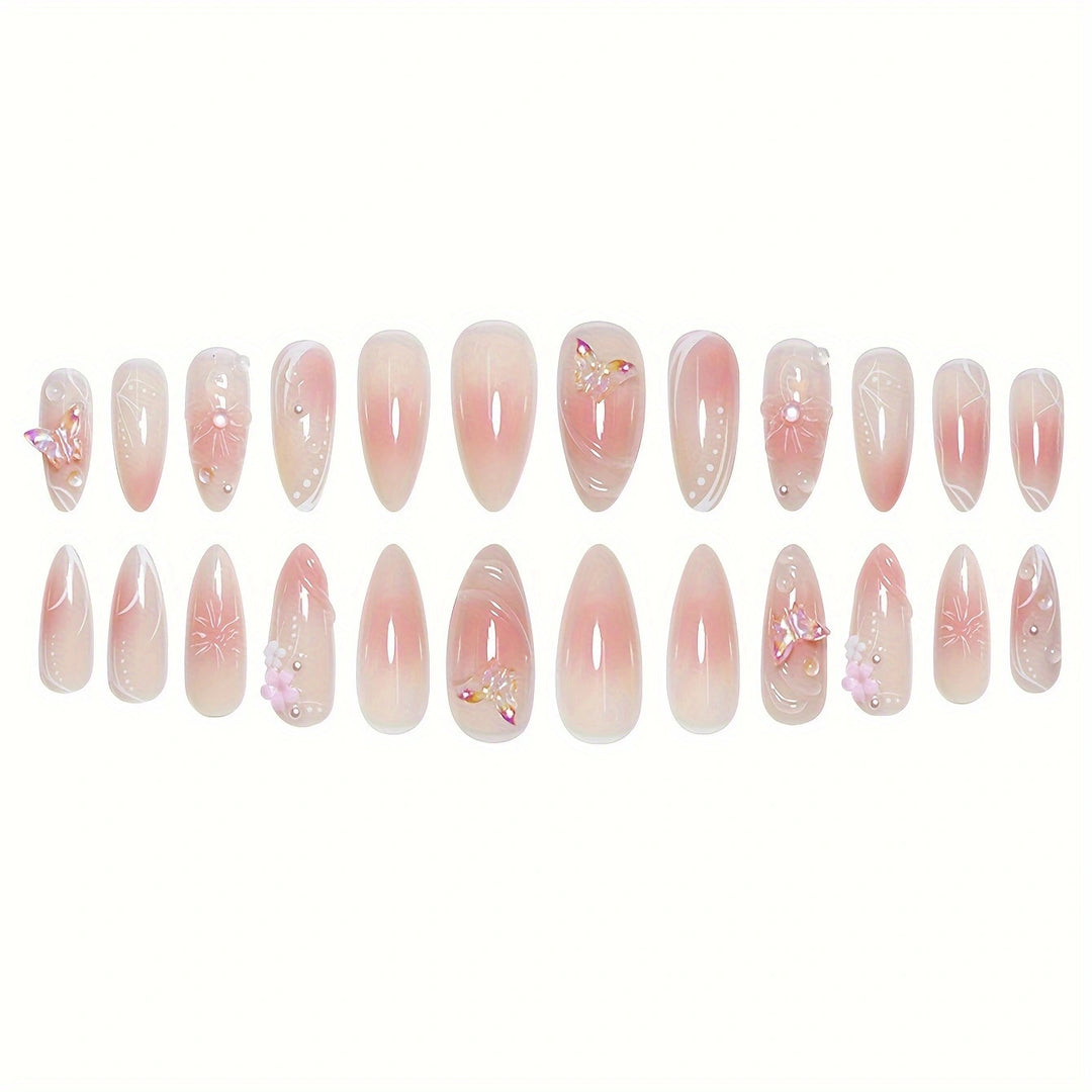 Artistic Infused Floral Press-On Nail Set Kalsten