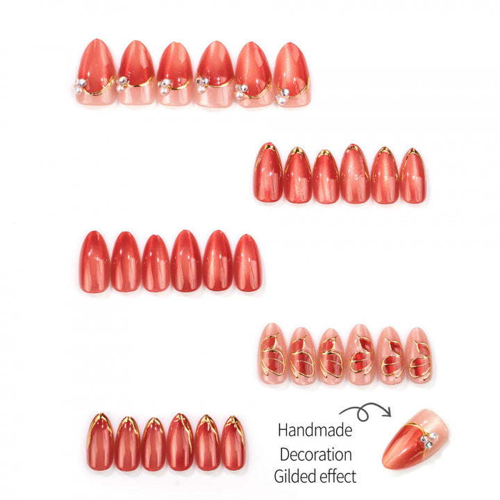 Decorative Pearl-Accent Press-On Nail Set