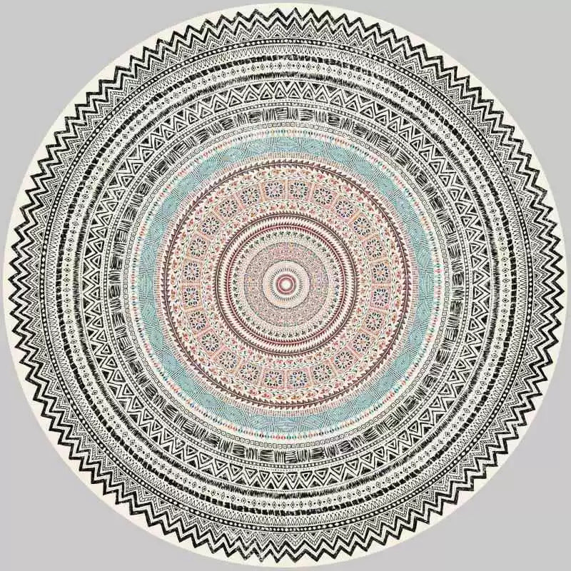 Round Vintage Area Rug