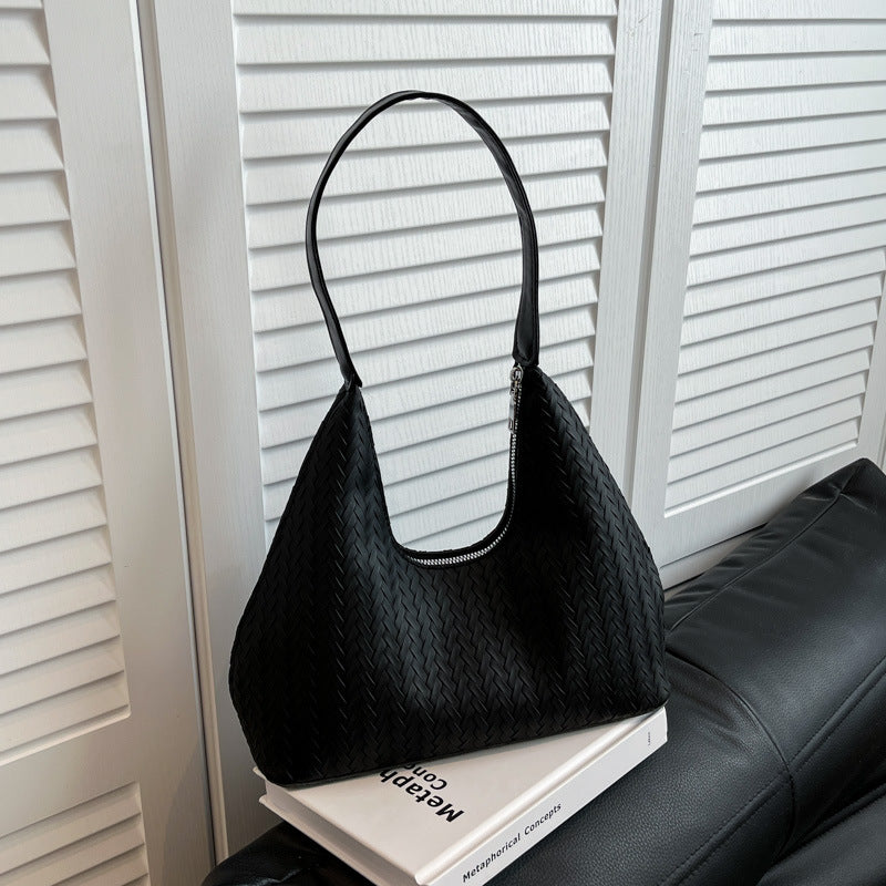 Textured Woven Shoulder Bag Kalsten