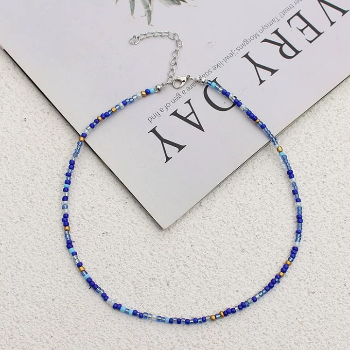 Handcrafted Beaded Choker Necklace Kalsten